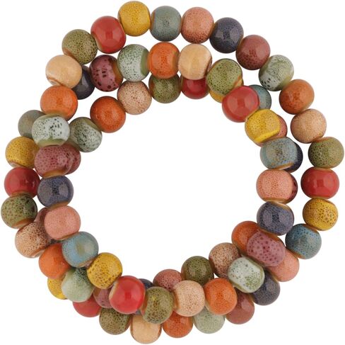 MINACHI Boho Colorful Ceramic Bead Wrap Strand Bracelet for Women, Bohemian Hippie Summer Jewelry Gift in Kuwait
