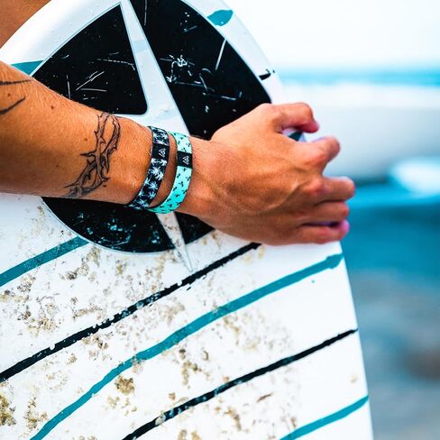 Hang Loose Bands - Coastal Summer Daze Bracelet - Small 6.5 Length for Men, Women and Teens - Reversible Elastic Wristband Boho Surf Style Unisex in Saudi Arabia