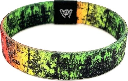 Hang Loose Bands - Coastal Surfer Beach Bracelet for Men, Women & Teens - Comfy Summer - Boho Reversible Wristband- Rad Rasta| Small: 6.5" (most common fitting size) in Saudi Arabia
