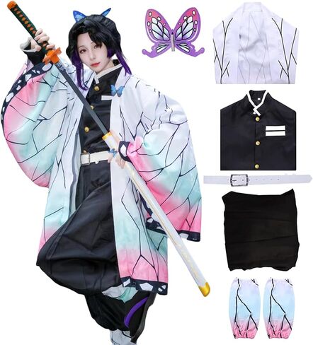 Buyoem Anime Cosplay Costume for Adult Robe Cloak Halloween Kimono Costume Set with Wig in Saudi Arabia