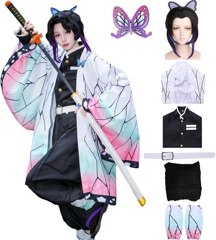 Buyoem Anime Cosplay Costume for Adult Robe Cloak Halloween Kimono Costume Set with Wig in Saudi Arabia