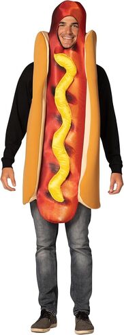 Hot Dog on a Bun Costume Ultimate Grilled Hot Dog, Women and Men, Adult One Size in Kuwait