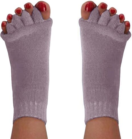 جوارب فاصلة لمحاذاة أصابع القدم من Happy Feet، تمنع تشنجات القدم وأصابع المطرقة، جوارب تدليك لفاصل أصابع القدم in Kuwait