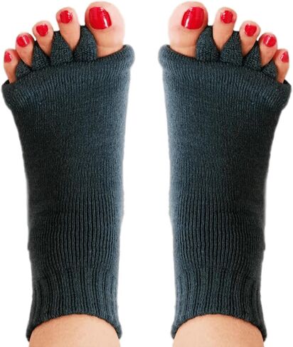 جوارب فاصلة لمحاذاة أصابع القدم من Happy Feet، تمنع تشنجات القدم وأصابع المطرقة، جوارب تدليك لفاصل أصابع القدم in Kuwait
