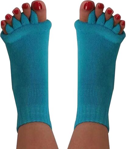 جوارب فاصلة لمحاذاة أصابع القدم من Happy Feet، تمنع تشنجات القدم وأصابع المطرقة، جوارب تدليك لفاصل أصابع القدم in Kuwait