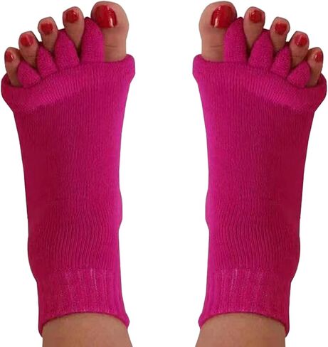 جوارب فاصلة لمحاذاة أصابع القدم من Happy Feet، تمنع تشنجات القدم وأصابع المطرقة، جوارب تدليك لفاصل أصابع القدم in Kuwait
