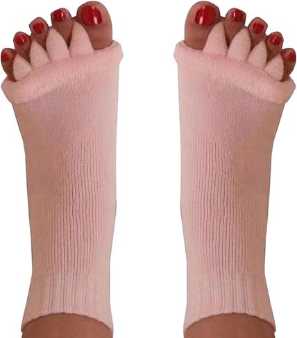 جوارب فاصلة لمحاذاة أصابع القدم من Happy Feet، تمنع تشنجات القدم وأصابع المطرقة، جوارب تدليك لفاصل أصابع القدم in Kuwait