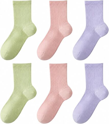 Women's Short Crew Socks,Lightweight Athletic Cotton Above Ankle Socks for Women,Breathable Smooth Toe,Size 5-9 in Saudi Arabia