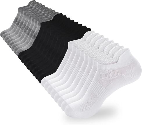 Ankle Socks Women - 6/12Pairs Men Low Cut No Show Athletics Socks | White Thin Summer Short Low Rise Liner Sport Running Workout Sneaker Lightweight Yogs Pilates Golf Footies Socks Non Slip in Kuwait