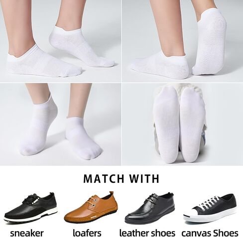 Ankle Socks Women - 6/12Pairs Men Low Cut No Show Athletics Socks | White Thin Summer Short Low Rise Liner Sport Running Workout Sneaker Lightweight Yogs Pilates Golf Footies Socks Non Slip in Kuwait