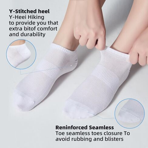 Ankle Socks Women - 6/12Pairs Men Low Cut No Show Athletics Socks | White Thin Summer Short Low Rise Liner Sport Running Workout Sneaker Lightweight Yogs Pilates Golf Footies Socks Non Slip in Kuwait
