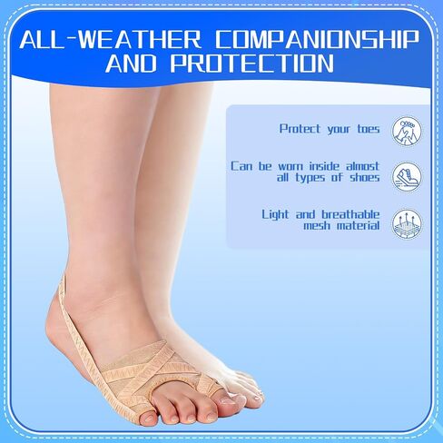 Sosation 2 Pairs Bunion Corrector for Women and Men Breathable Big Toe Corrector Adjustable Bunion Splint Toe Straightener for Separator Pain Relief Joint Support(Large) in Kuwait