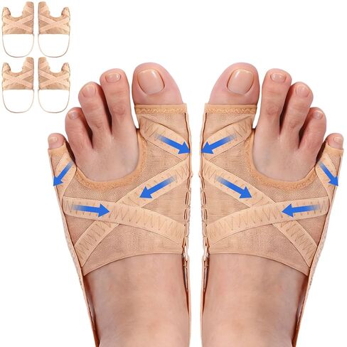 Sosation 2 Pairs Bunion Corrector for Women and Men Breathable Big Toe Corrector Adjustable Bunion Splint Toe Straightener for Separator Pain Relief Joint Support(Large) in Kuwait