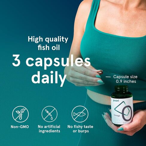 Puori Omega 3 Fish Oil Supplement - Ultra Pure & Burpless Wild Caught Fish Oil with 2000mg Omega 3 Fatty Acids,1250mg EPA & 500mg DHA Supports Heart, Brain & Eye Health - IFOS Certified - 240 Softgels in Saudi Arabia