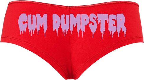 Knaughty Knickers Cum Dumpster Cumdump Red boyshort underwear DDLG cumslut slut in Kuwait