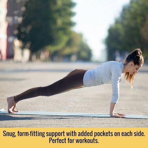 Maggie's Organic Out Ankle Leggings - Soft Cotton Spandex with Pockets - Mid Waist with Wide Elastic Waist Band in Kuwait