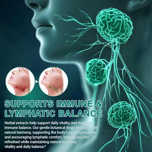 Lymphatic Drainage Supplement with 21-in-1 Herbal Blend, Lymph System Support 240pcs, Lymph Cleanse Detox and Reduce Swelling in Kuwait