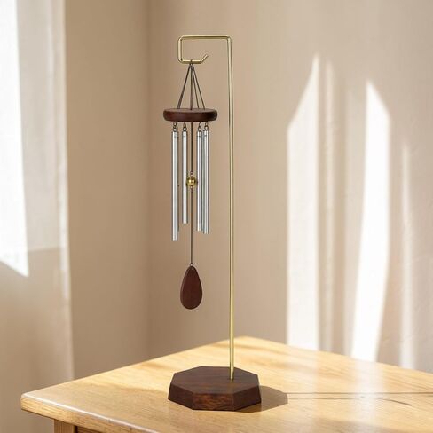 Wind Chime Holder Stand 15in with Base No Drill Windchime Hanger Ornament Hanging for Outside Indoor Plant Display Support Flat Decorative Flower Pot Jewelry Rack Home Countertop Tabletop Office Decor in Saudi Arabia