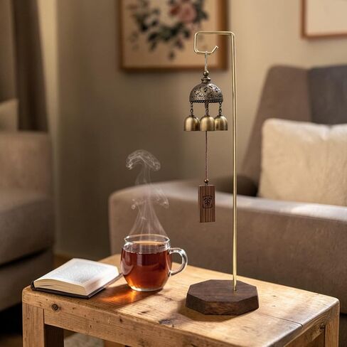 Wind Chime Holder Stand 15in with Base No Drill Windchime Hanger Ornament Hanging for Outside Indoor Plant Display Support Flat Decorative Flower Pot Jewelry Rack Home Countertop Tabletop Office Decor in Saudi Arabia