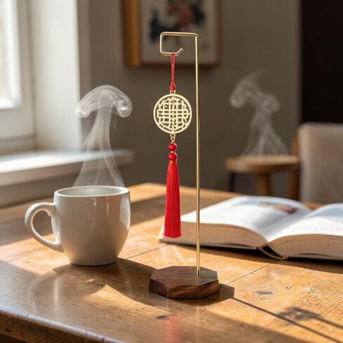 Wind Chime Holder Stand 15in with Base No Drill Windchime Hanger Ornament Hanging for Outside Indoor Plant Display Support Flat Decorative Flower Pot Jewelry Rack Home Countertop Tabletop Office Decor in Saudi Arabia