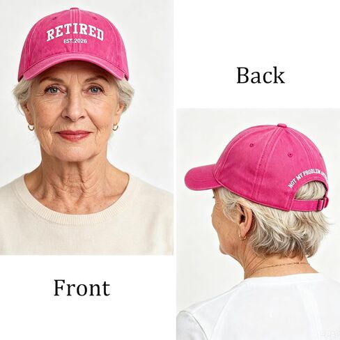 Retirement Gifts for Women 2026 – Funny Retired Hat, Adjustable Cotton Baseball Cap for Daily Travel Golf in Kuwait