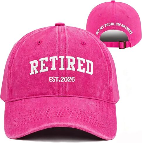 Retirement Gifts for Women 2026 – Funny Retired Hat, Adjustable Cotton Baseball Cap for Daily Travel Golf in Kuwait