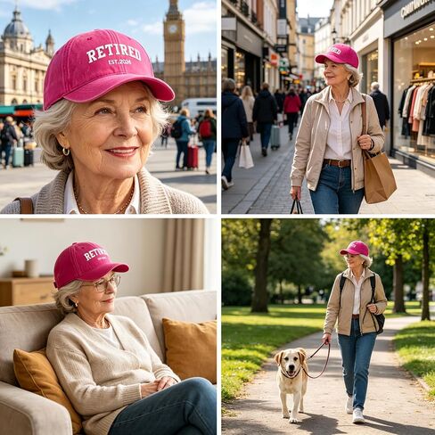 Retirement Gifts for Women 2026 – Funny Retired Hat, Adjustable Cotton Baseball Cap for Daily Travel Golf in Kuwait