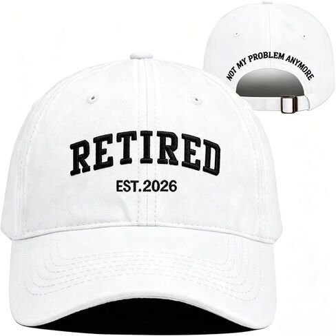 Retirement Gifts for Women 2026 – Funny Retired Hat, Adjustable Cotton Baseball Cap for Daily Travel Golf in Kuwait