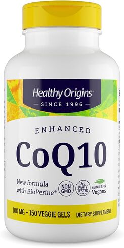 أصول صحية معززة بمركب CoQ10 الطبيعي (BioPerine®)، 100 مجم - مكمل لصحة القلب والطاقة - مكملات خالية من الغلوتين وغير معدلة وراثيًا، مع BioPerine وليسيثين عباد الشمس (عبوة من 1) 150 مادة هلامية نباتية) in Kuwait
