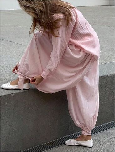 Verdusa Women's Harem Pants Wide Leg Baggy Pants Casual Oversized Loose Fit Balloon Pants in Kuwait
