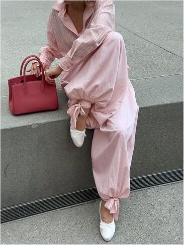 Verdusa Women's Harem Pants Wide Leg Baggy Pants Casual Oversized Loose Fit Balloon Pants in Kuwait