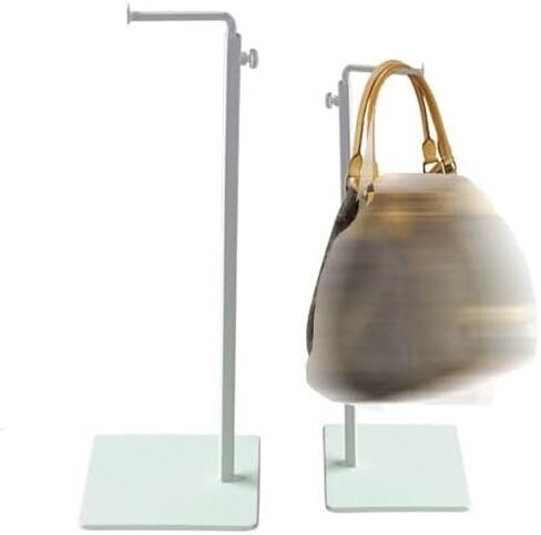 Metal Handbag Display Stand, Adjustable Purse Hook Rack, Bag Organizer Stand (white) in Saudi Arabia