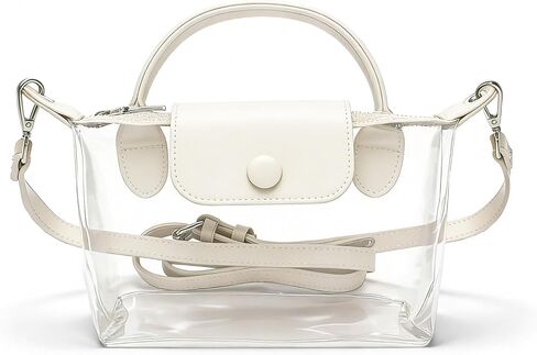Clear Bag for Stadium Approved, Clear Purse for Women，Small Crossbody Purse Handbags for Concerts Sports Events in Saudi Arabia