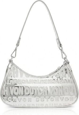 Von Dutch Small Shoulder Bag for Women, Vegan Leather Y2K Purse with Chain Strap & Zip Closure in Kuwait