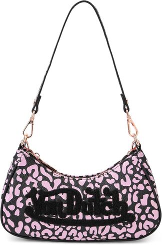 Von Dutch Small Shoulder Bag for Women, Vegan Leather Y2K Purse with Chain Strap & Zip Closure in Kuwait