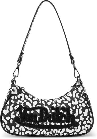 Von Dutch Small Shoulder Bag for Women, Vegan Leather Y2K Purse with Chain Strap & Zip Closure in Kuwait