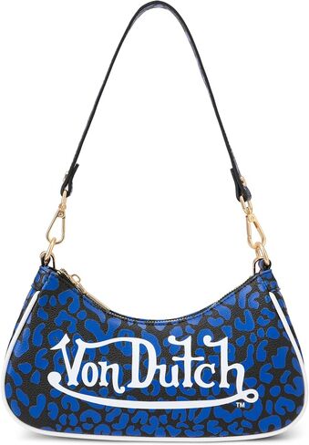 Von Dutch Small Shoulder Bag for Women, Vegan Leather Y2K Purse with Chain Strap & Zip Closure in Kuwait