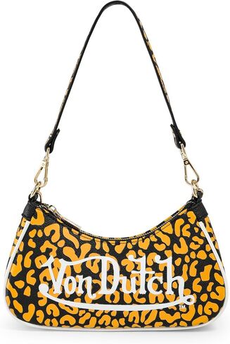 Von Dutch Small Shoulder Bag for Women, Vegan Leather Y2K Purse with Chain Strap & Zip Closure in Kuwait