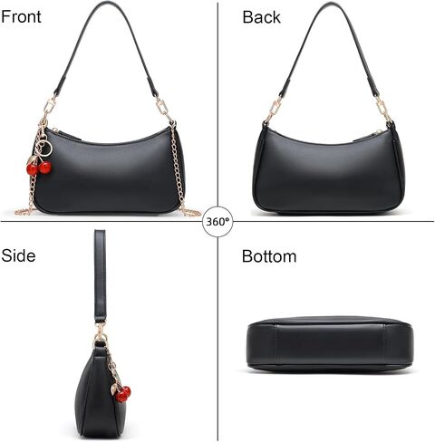 Shoulder Bag for Women Cute Hobo Cherry Crossbody Purse Retro Clutch Underarm Handbag with 2 Removable Straps in Kuwait