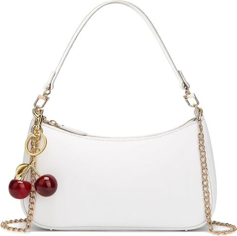 Shoulder Bag for Women Cute Hobo Cherry Crossbody Purse Retro Clutch Underarm Handbag with 2 Removable Straps in Kuwait
