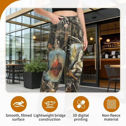 Womens Y2k Goddess Print Pants Wide Leg | Loose Fit, Hip Hop Vintage, Baggy Trousers in Saudi Arabia