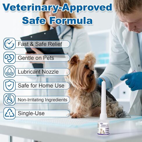 Disposable Enema for Cats & Dogs – Quickly Softens Stool, Stimulates & Eases Painful Bowel Movements | Pet Enema Syringe 6mL (3 Pack) in Saudi Arabia