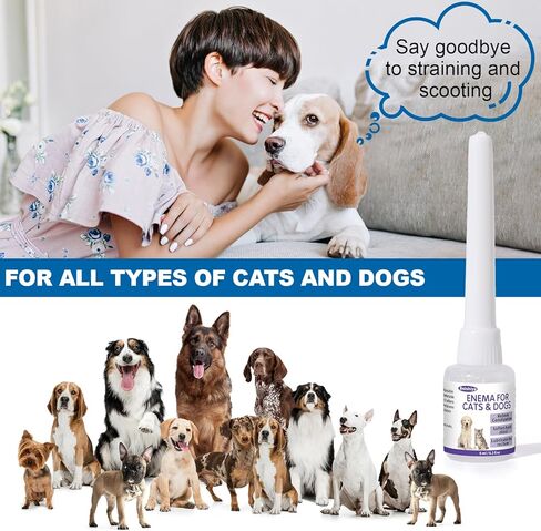 Disposable Enema for Cats & Dogs – Quickly Softens Stool, Stimulates & Eases Painful Bowel Movements | Pet Enema Syringe 6mL (3 Pack) in Saudi Arabia