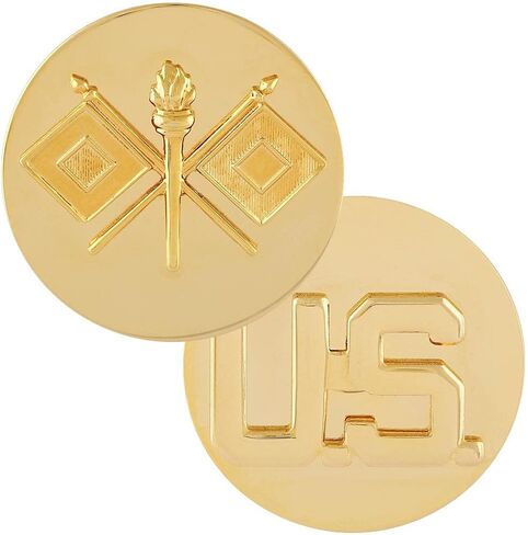 Army Signal Branch Insignia Enlisted with US Insignia in Saudi Arabia