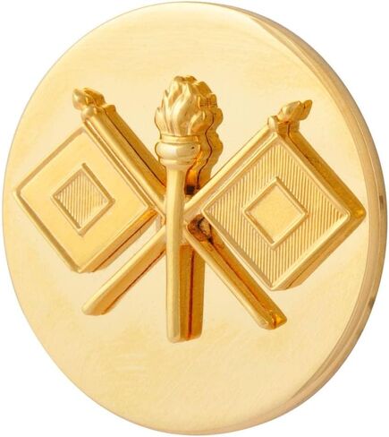 Army Signal Branch Insignia Enlisted with US Insignia in Saudi Arabia