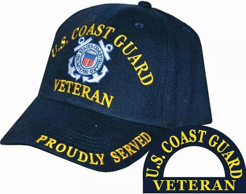 United States Coast Guard Veteran HAT Ball Cap USCG Proudly Served Multi in Saudi Arabia