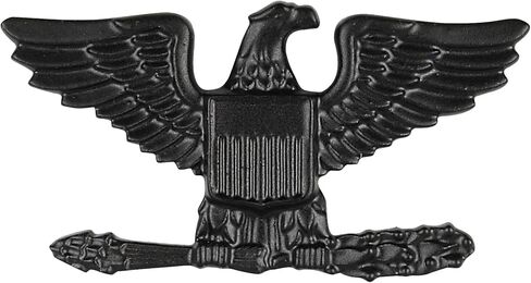 Air Force Colonel Officer COL O-6 Subdued Black Metal Rank Pair in Saudi Arabia
