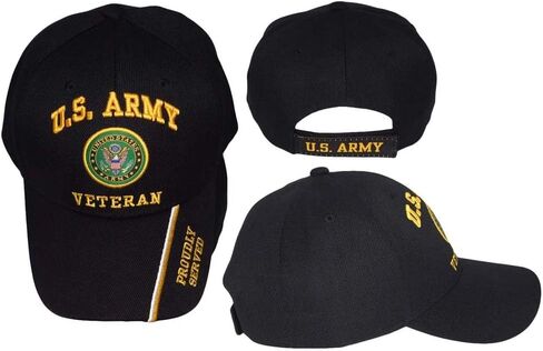 U.S. Army Disabled Veteran Proudly Served Military Ball Cap - Black in Kuwait