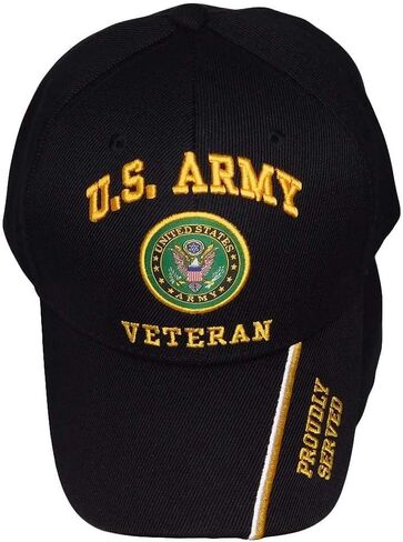U.S. Army Disabled Veteran Proudly Served Military Ball Cap - Black in Kuwait