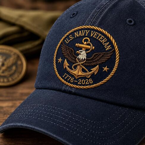 Embroidered Cap for Men, Patriotic Veteran Dad Hat, Embroidered Washed Cap, Adjustable for Dad in Saudi Arabia